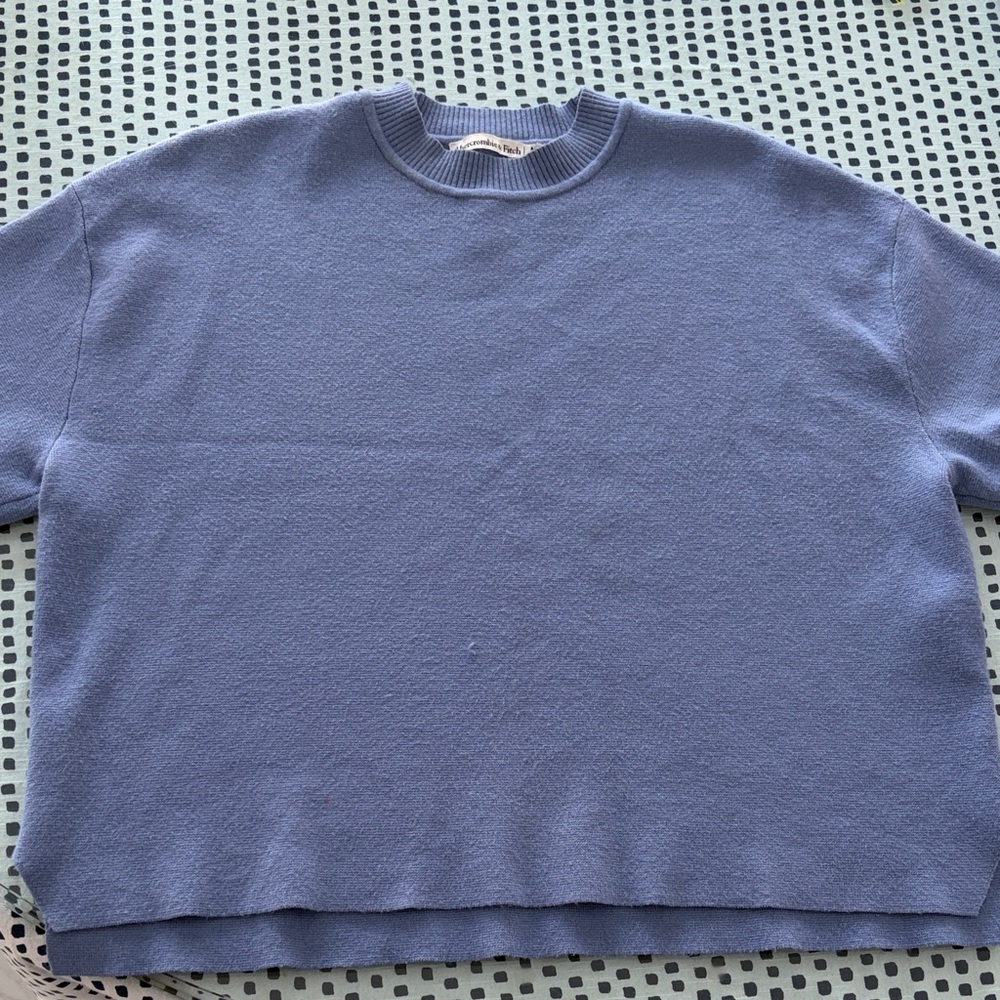 Abercrombie & Fitch Women's Blue Crewneck Sweater